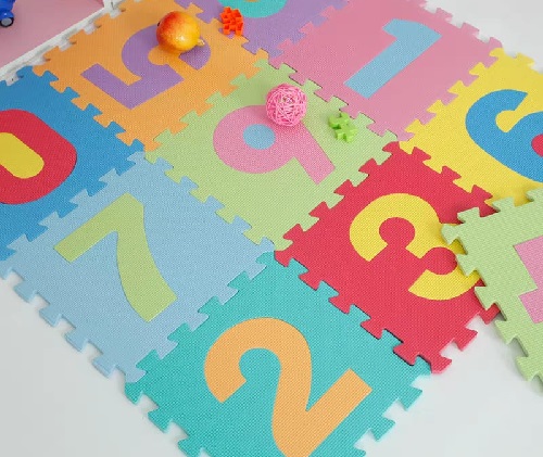 Juego Puzzle Tapete Niños Numeros 0- 9 10 Piezas Fomi